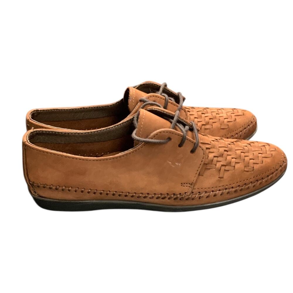 Dexter Brown Woven Leather Oxford Shoes USA Women’s 9.5 Narrow Vintage Lace